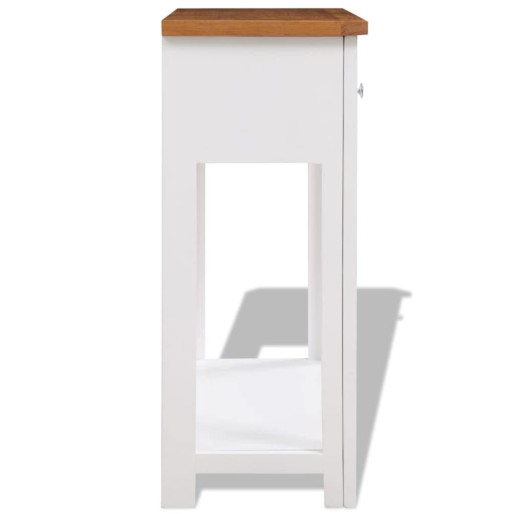 Sofa Side Table with 2 Drawers and Storage Shelves R13705