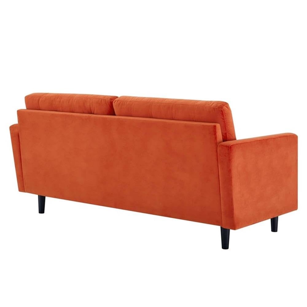 Orange Velvet Sofa S495734