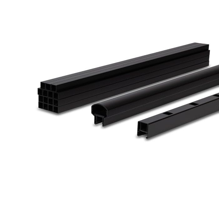Aluminum Railing Kit for Deck Stairs Textured Black 36 x 72 Inch W716209
