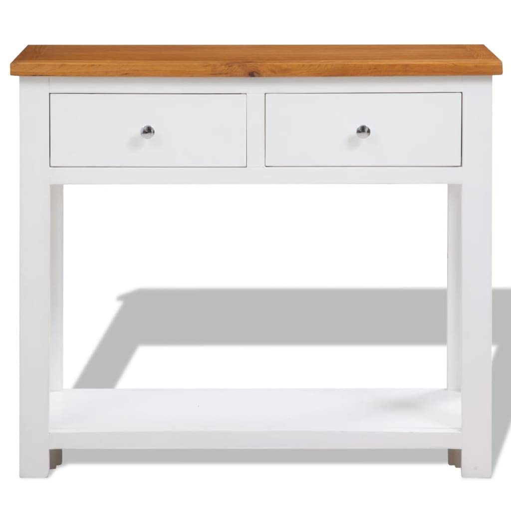Sofa Side Table with 2 Drawers and Storage Shelves R13705
