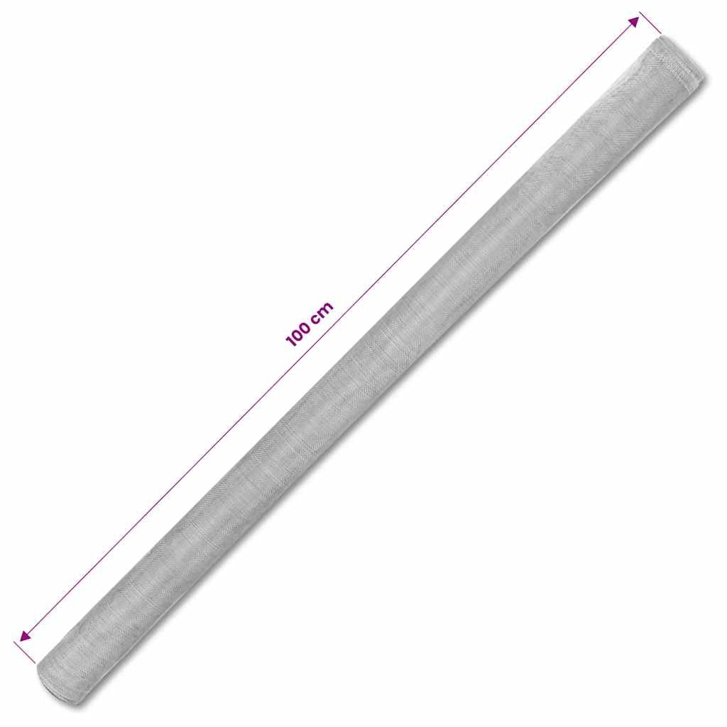 Aluminum Mesh Screen 39.4x196.9 Inch Silver B997