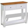 Sofa Side Table with 2 Drawers and Storage Shelves R13705