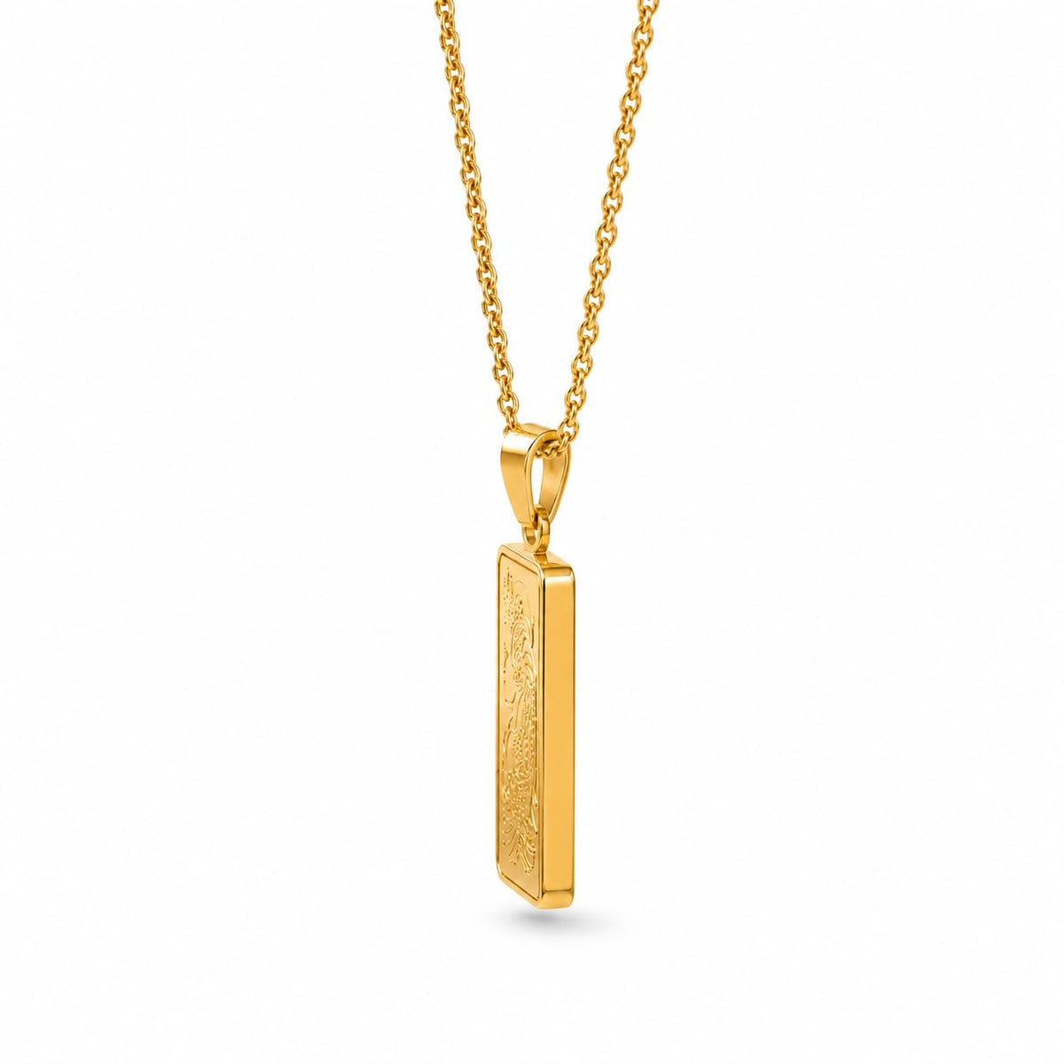24K Yellow Gold Center Pendant with Gold Frame I7180