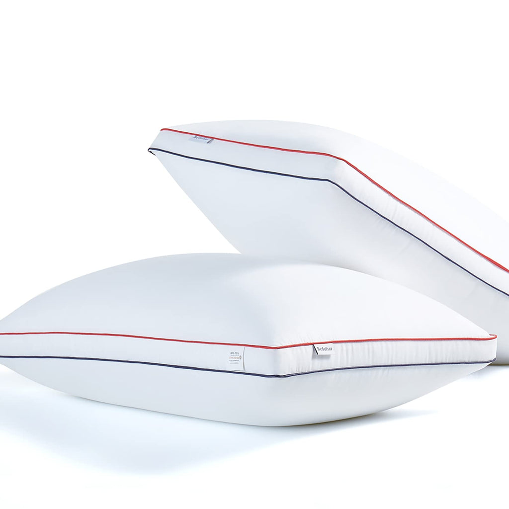 Queen Size Set of 2 Cooling Down Alternative Gusseted Pillows O3401