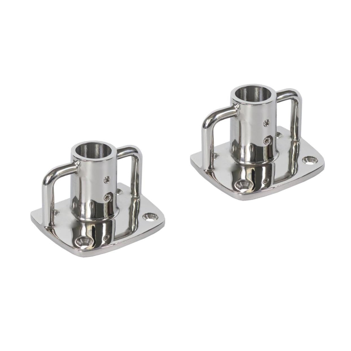 2pcs Stainless Steel Flag Pole Socket Base L347