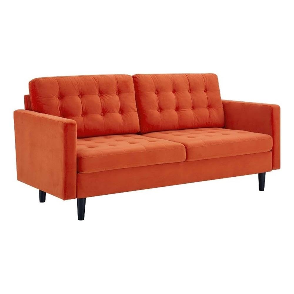 Orange Velvet Sofa S495734
