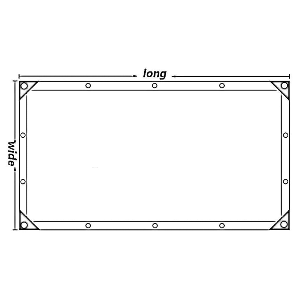 Heavy Duty Waterproof Clear 3x3ft Poly Tarp with Grommets K698335