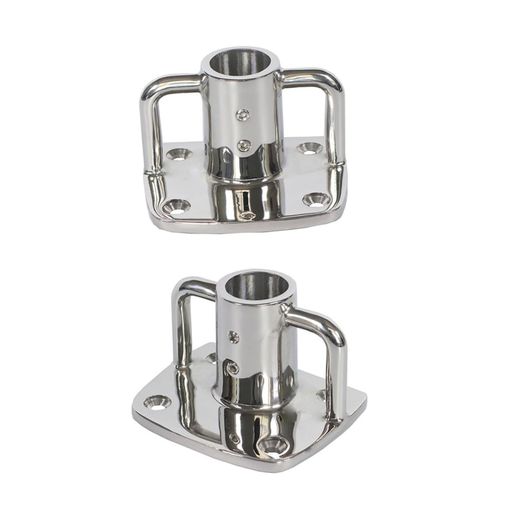 2pcs Stainless Steel Flag Pole Socket Base L347