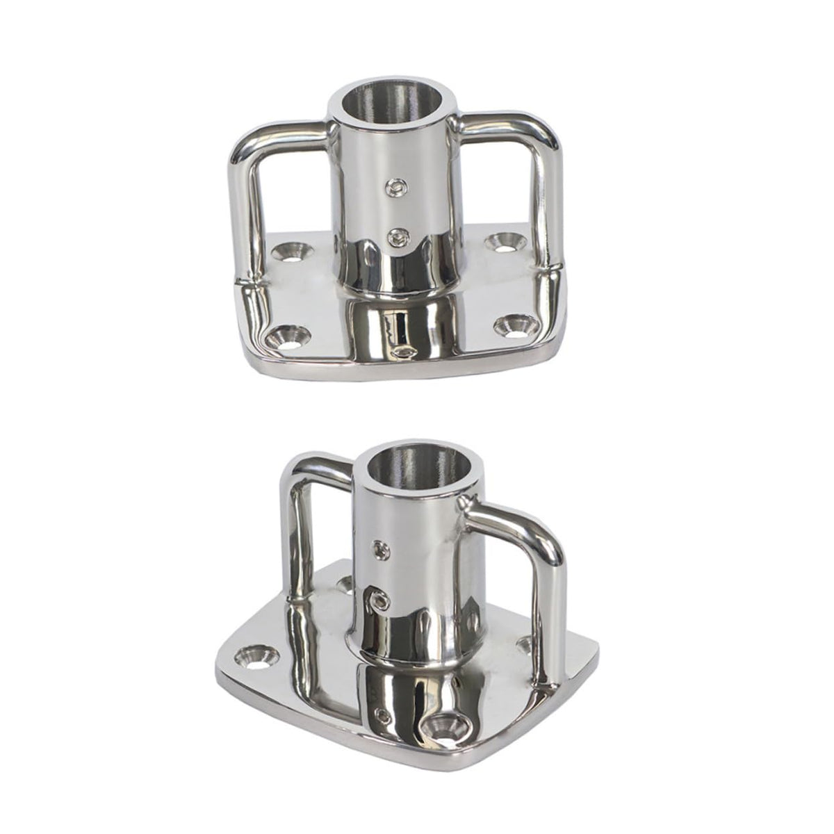 2pcs Stainless Steel Flag Pole Socket Base L347