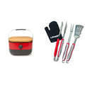 Portable Gas Grill and 3-Piece Grilling Tool Set I568