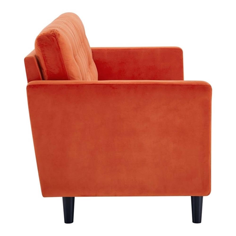 Orange Velvet Sofa S495734
