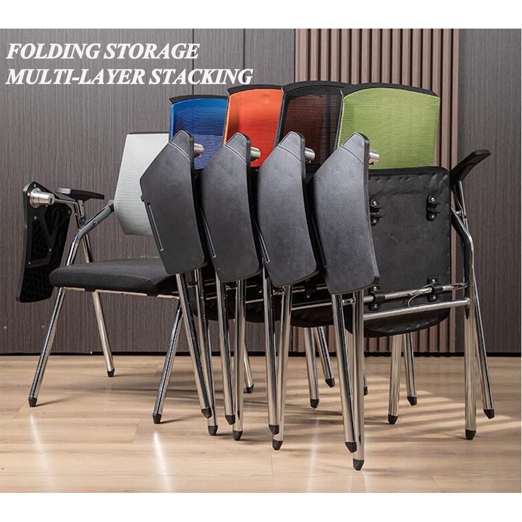 Orange Mesh Foldable Student Chair with Desk and Cup Holder H31657