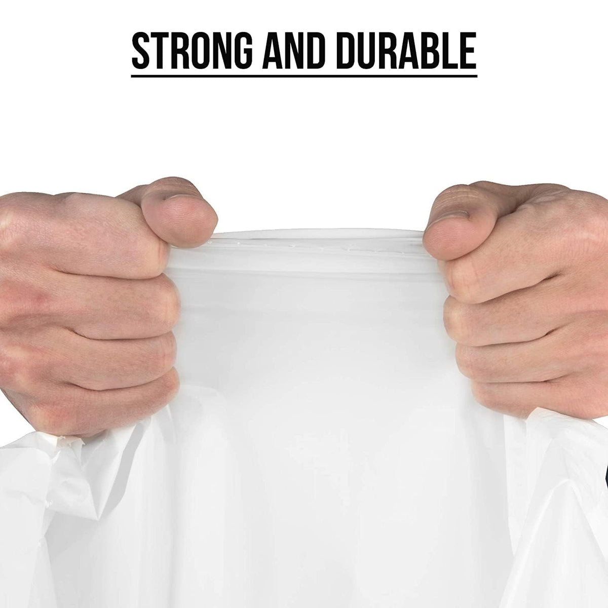 55 Gallon 3 MIL Clear Heavy Duty Contractor Bags with Flap Ties, Pack of 10 L356827