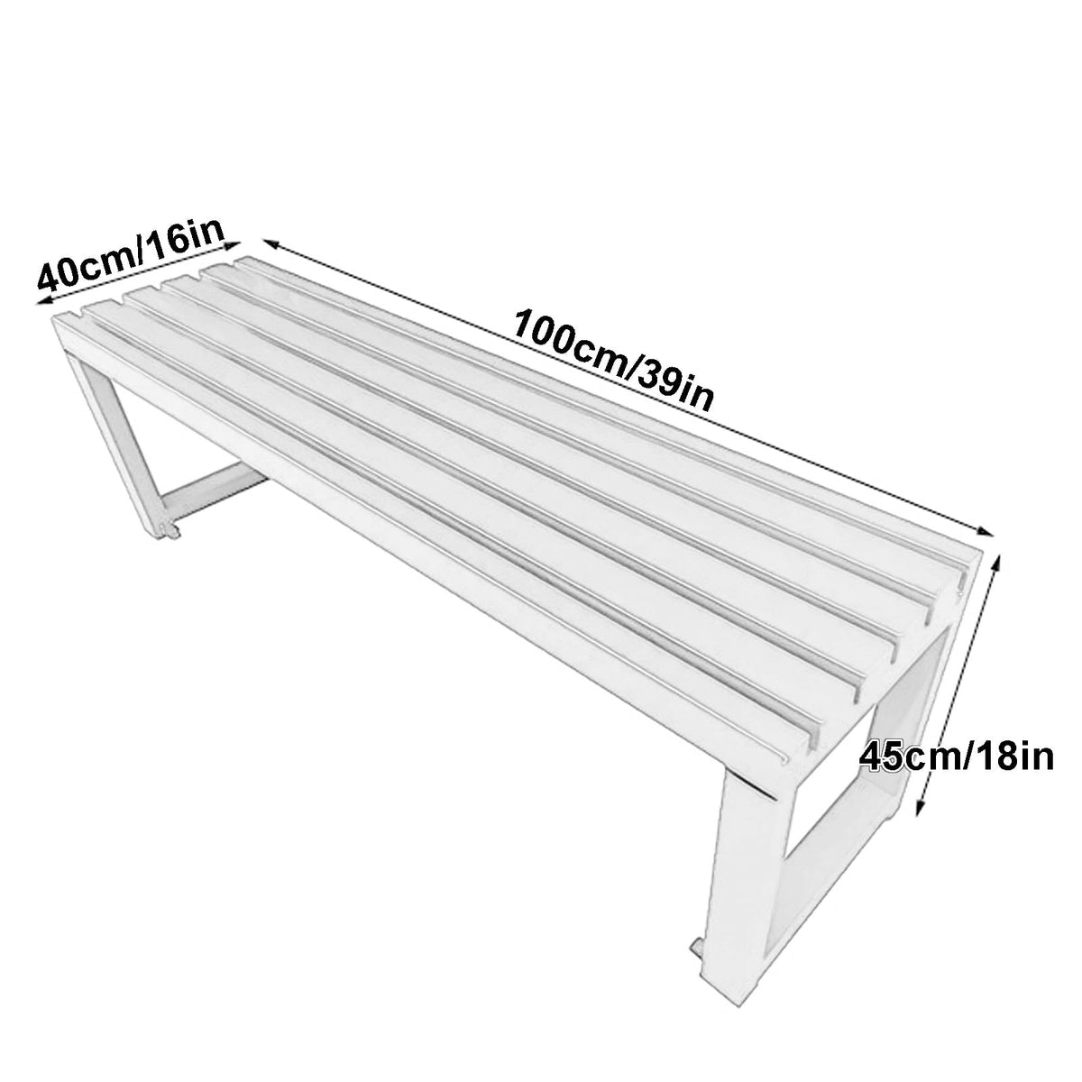 Cast Iron Garden Bench 39in H50684