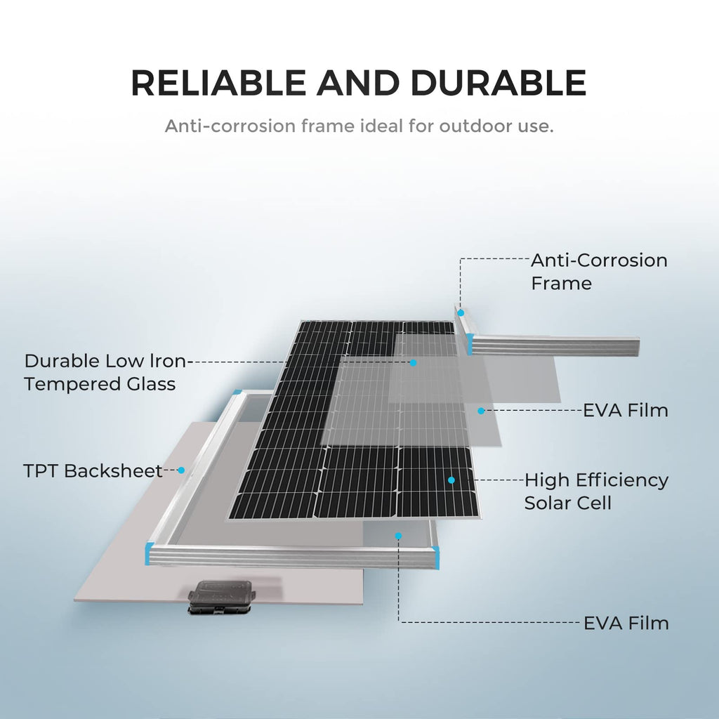 200 Watt 12 Volt Monocrystalline Solar Panel and 1000W Pure Sine Wave Inverter C53555