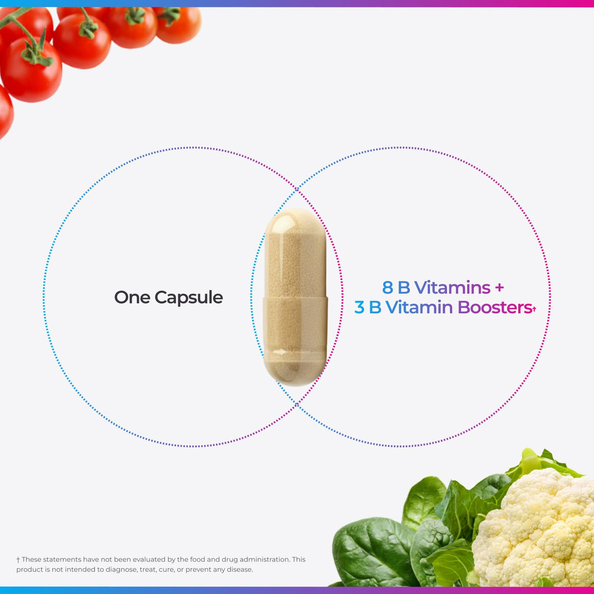 Vitamin B Complex Supplement 30 Capsules Q452454