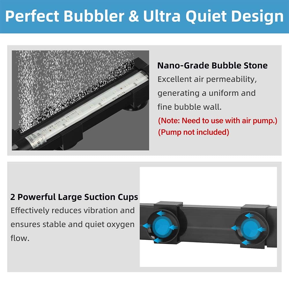 6 Inch IP68 Waterproof Color Changing Submersible Aquarium Light D917