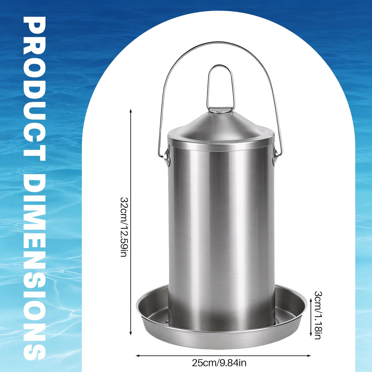 Stainless Steel Chicken Waterer U28819