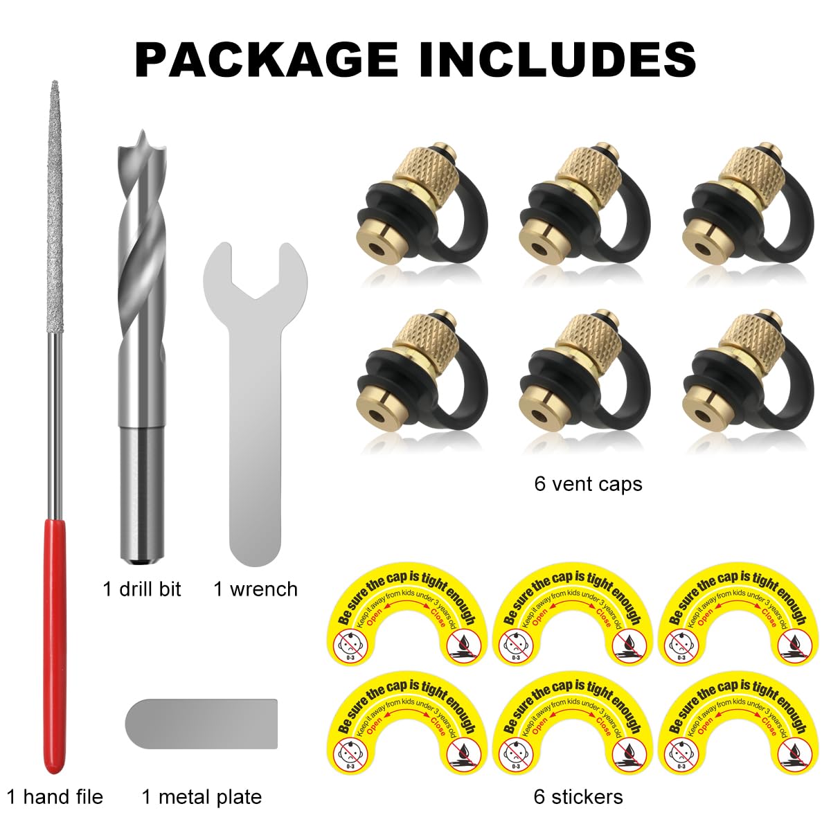 Gas Can Vent Caps 6 Pack J22712