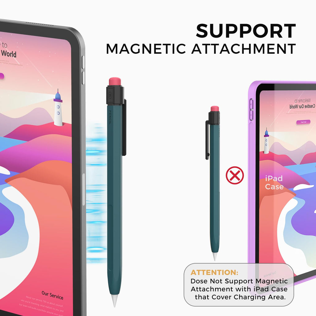 Apple Pencil Pro Silicone Case with Clip Deep Green T655