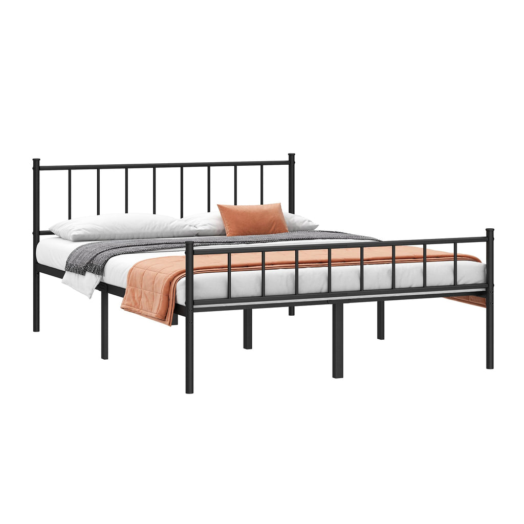 Queen Metal Bed Frame with Steel Slat Support N370500