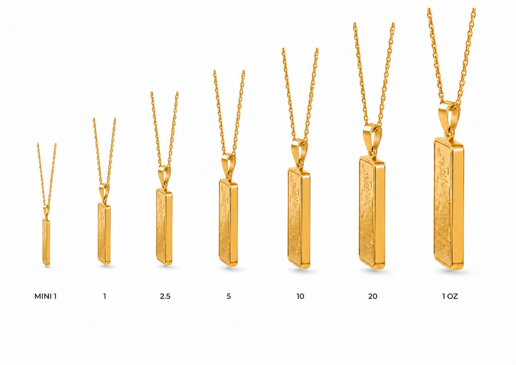 24K Yellow Gold Center Pendant with Gold Frame I7180