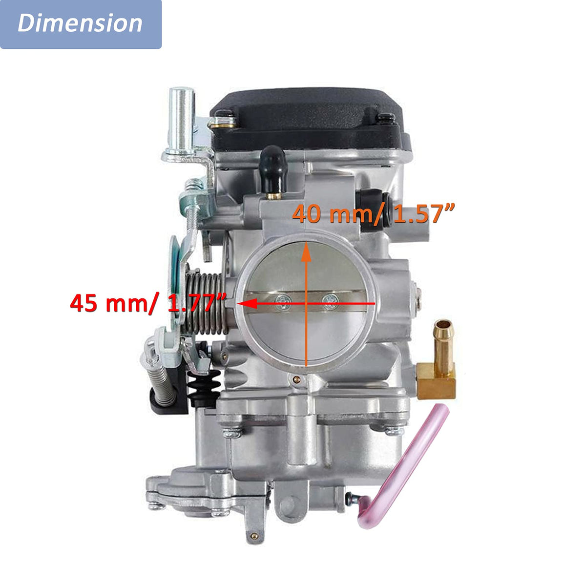 CV40 Carburetor with Fuel Filter Spark Plugs Jets U881