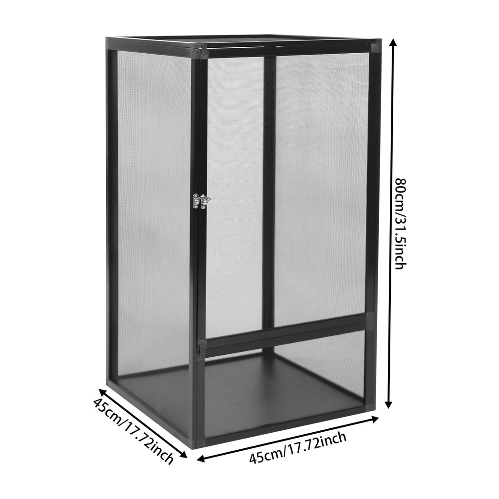 17.7"x17.7"x31.5" Foldable Aluminum Alloy Mesh Reptile Terrarium X584118