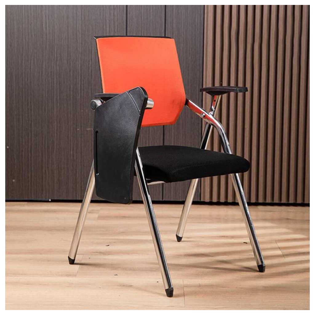 Orange Mesh Foldable Student Chair with Desk and Cup Holder H31657