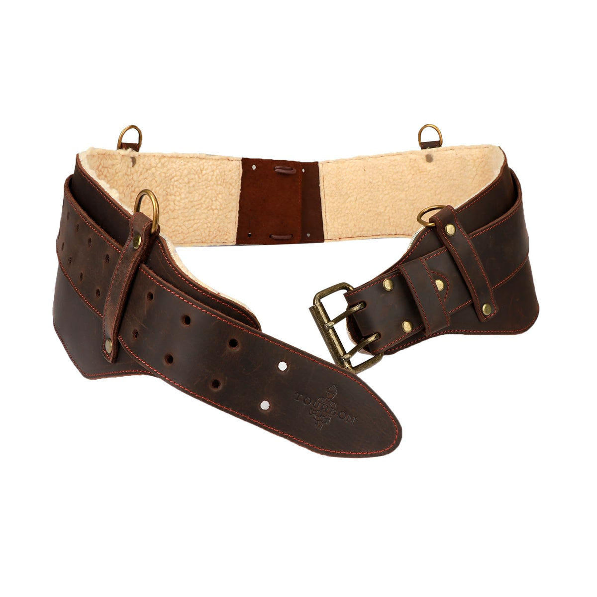 Leather Padded Tool Belt with Suspenders I814