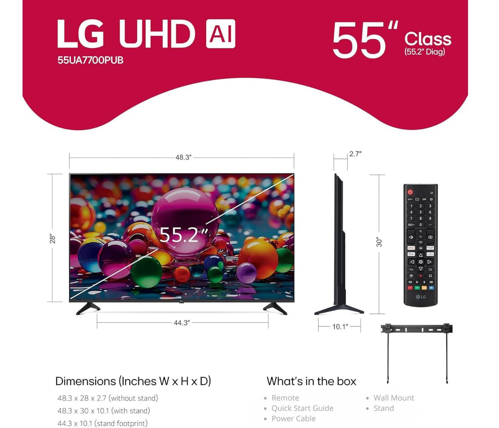 55" 4K UHD Smart TV HDR10 Bluetooth Z803203