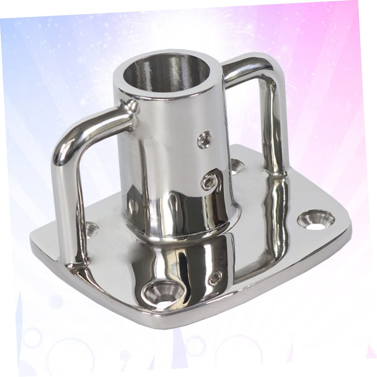 2pcs Stainless Steel Flag Pole Socket Base L347