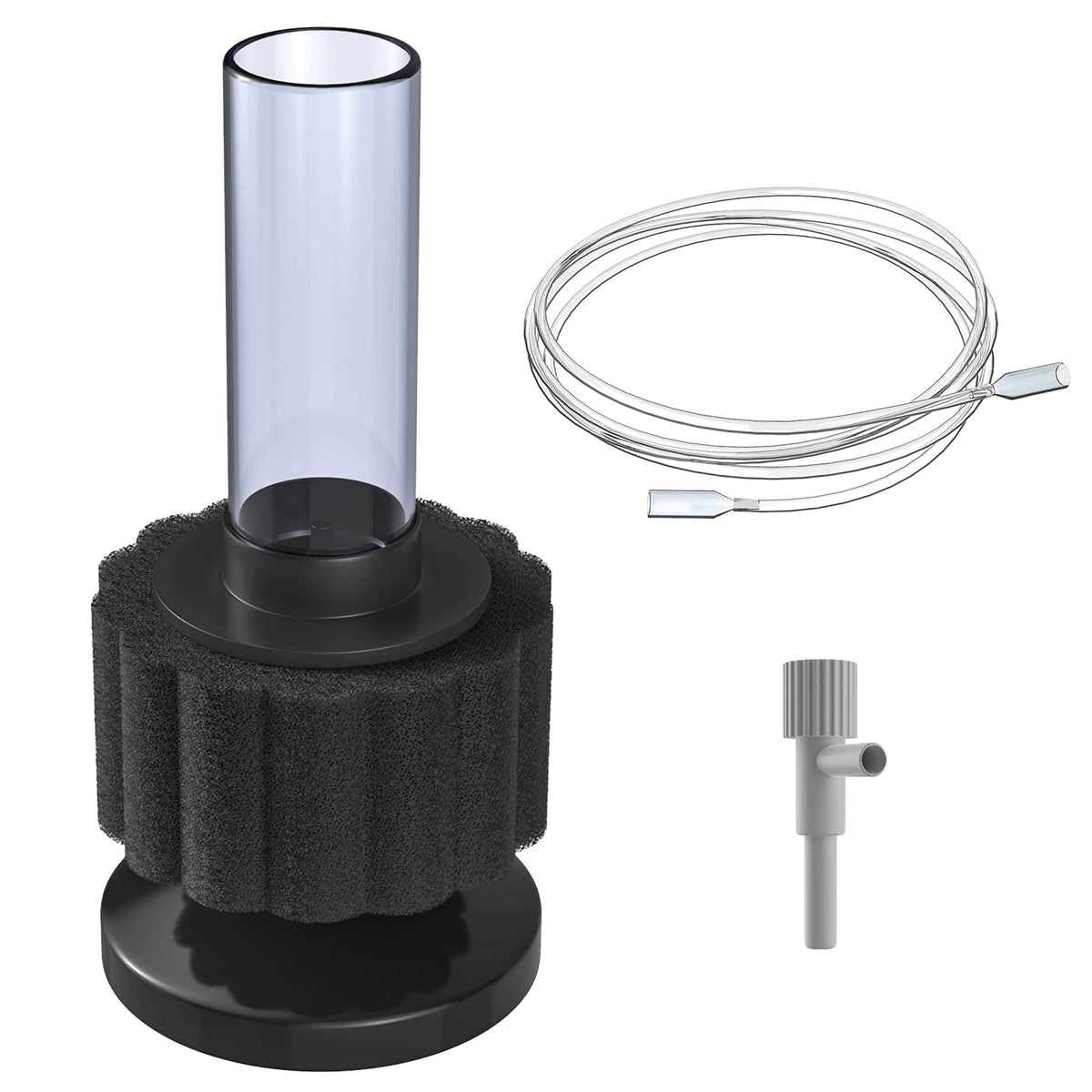 Mini Aquarium Sponge Filter Kit with Airline Tubing and Control Valve E50492