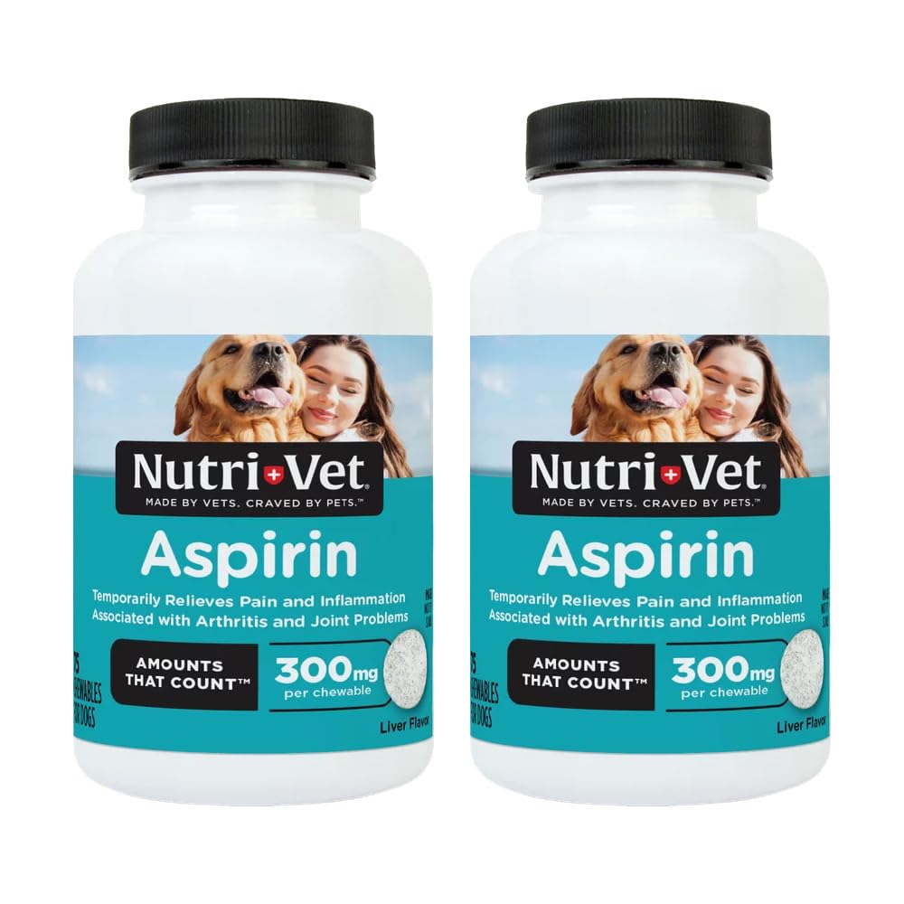 Aspirin Chewables for Large Dogs, 75 Count, Pack of 2 G480