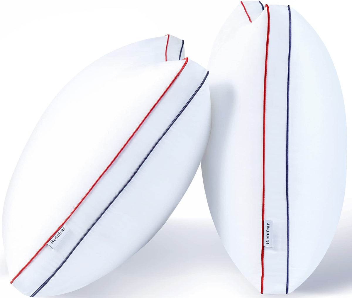 Queen Size Set of 2 Cooling Down Alternative Gusseted Pillows O3401