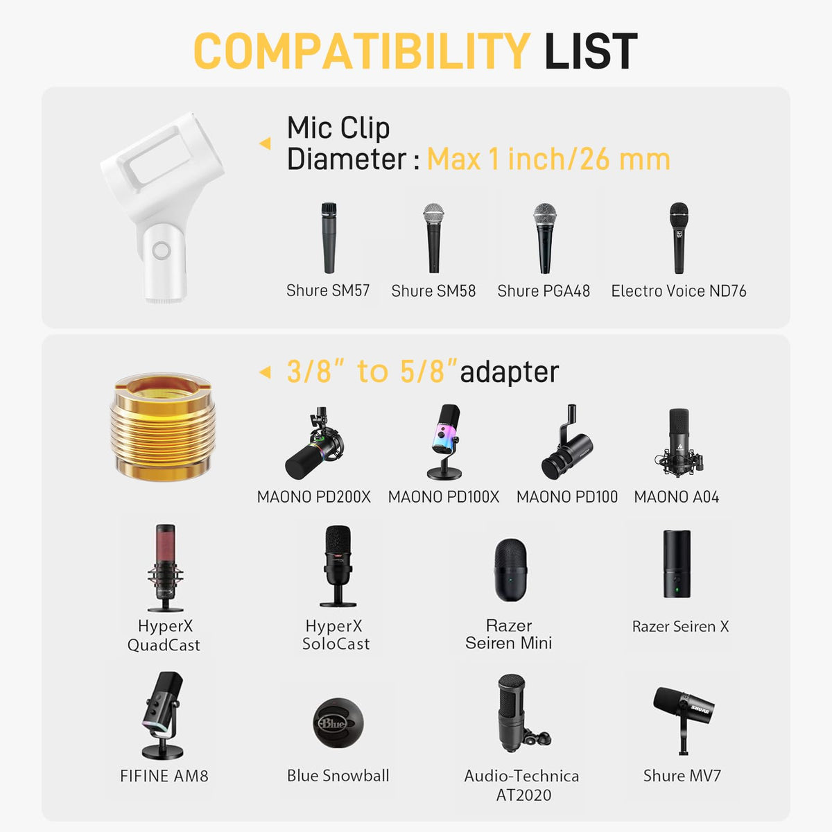 Wireless Condenser Microphone with Boom Arm U719