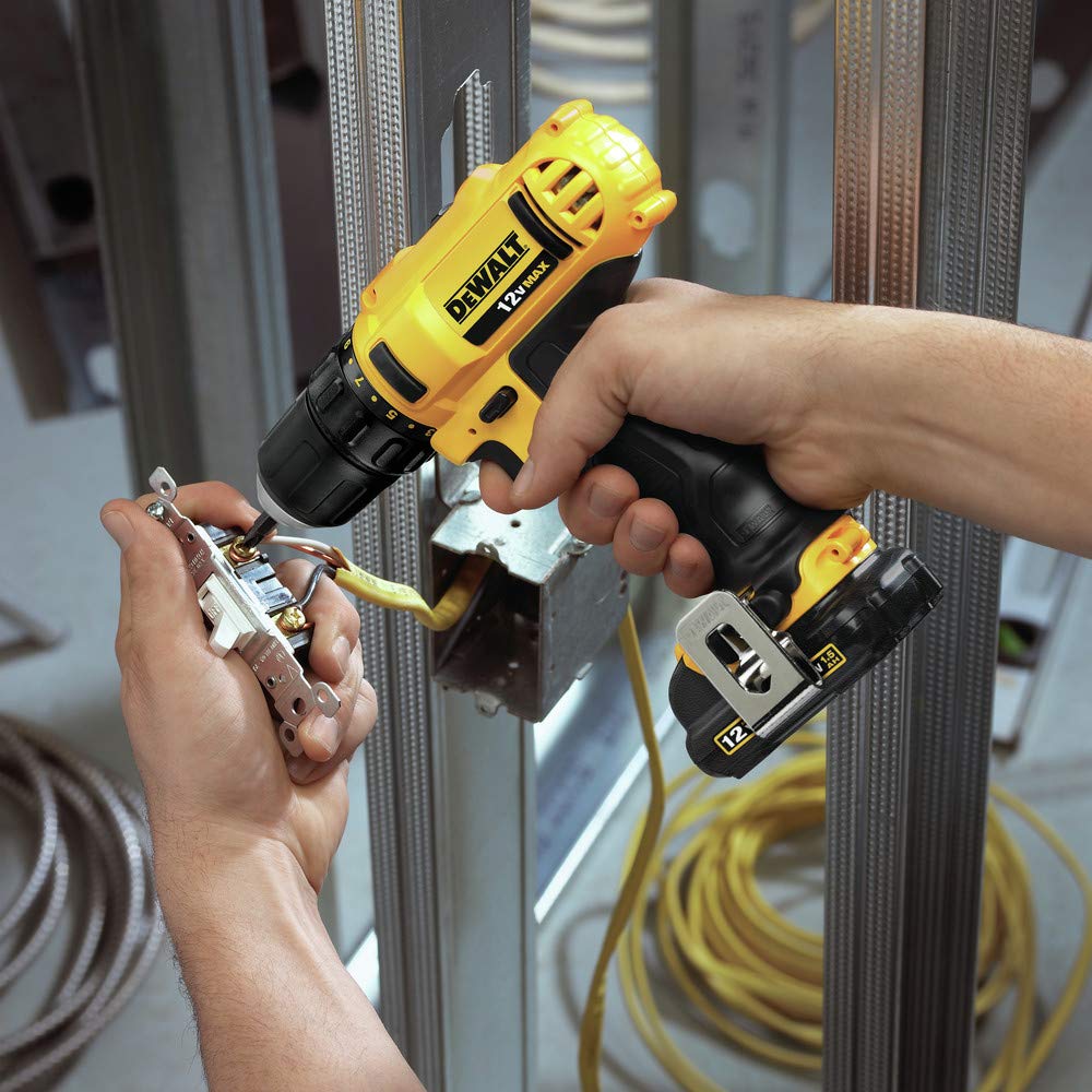 12V MAX 3/8 Inch Cordless Drill/Driver Kit with Battery and Charger P310