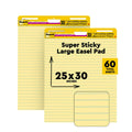Yellow Lined Easel Pad, 25 x 30 in, 2 Pads F321910