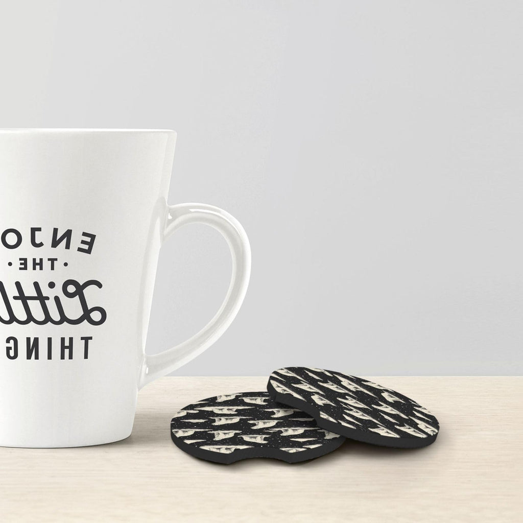 White Bear Print Car Cup Coasters Set of 2 Q648546