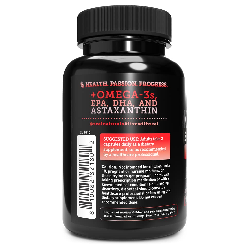 Krill Oil 1000mg 120 Softgels Omega 3 Supplement with EPA DHA Astaxanthin S131