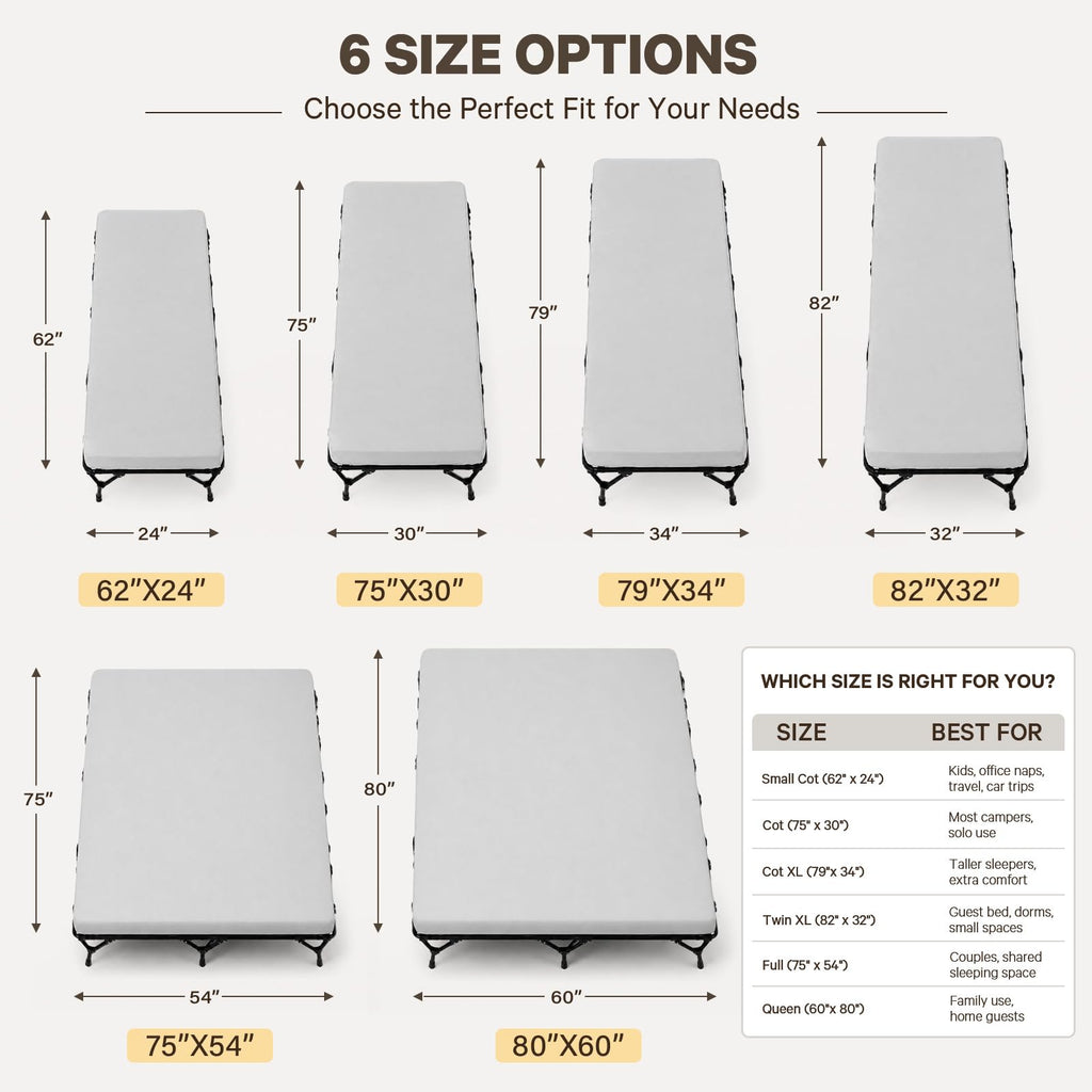 2 Inch Memory Foam Camping Cot Pad N890