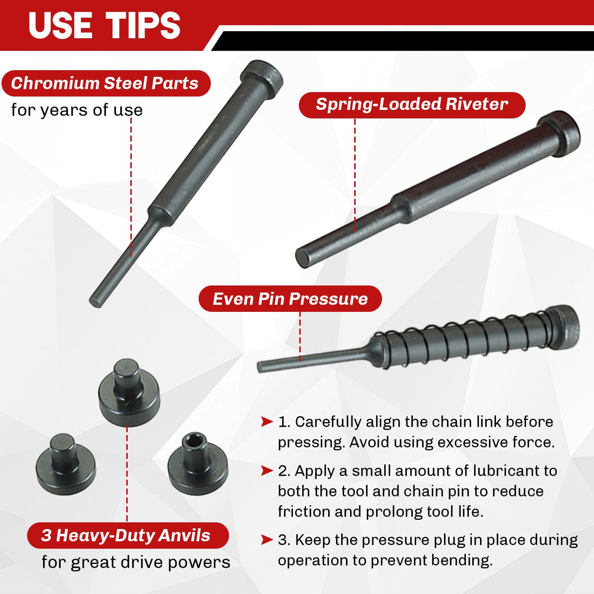 Motorcycle Chain Breaker Kit 13PCS V874