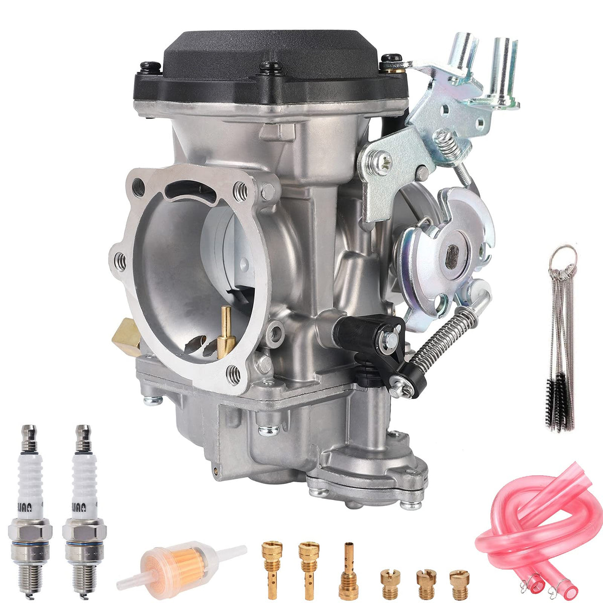 CV40 Carburetor with Fuel Filter Spark Plugs Jets U881