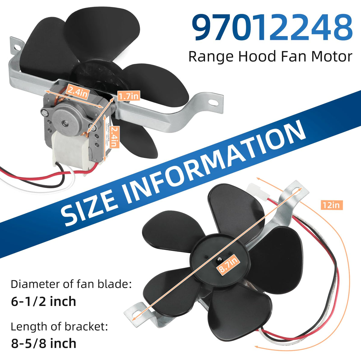 Range Hood Fan Motor Replacement Part Z4347