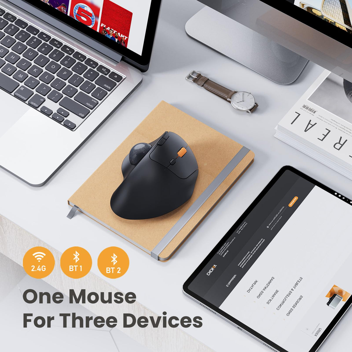 Wireless Bluetooth Trackball Mouse B154376