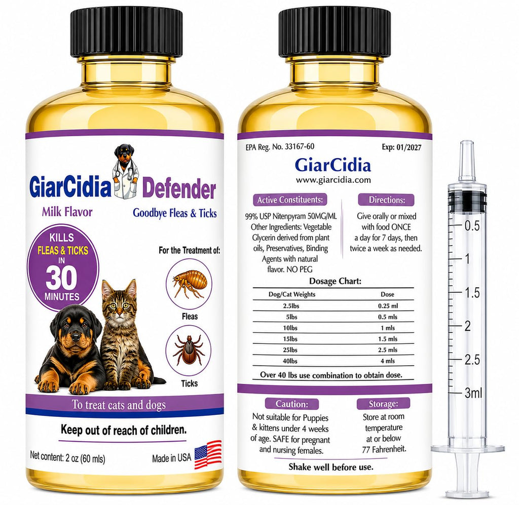 Flea & Tick Support for Cats & Dogs Oral Suspension Milk Flavor 60ml T84282