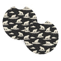 White Bear Print Car Cup Coasters Set of 2 Q648546