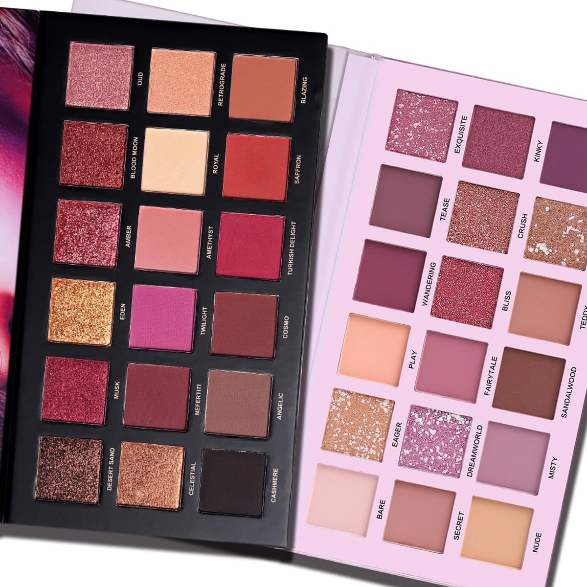 Nude Eyeshadow Palette Makeup Set, Matte Shimmer Glitter Pressed Pearl B863