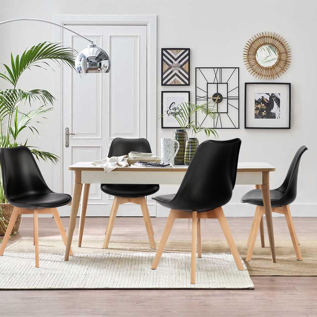 Dining Chairs Set of 4 PU Leather F5936