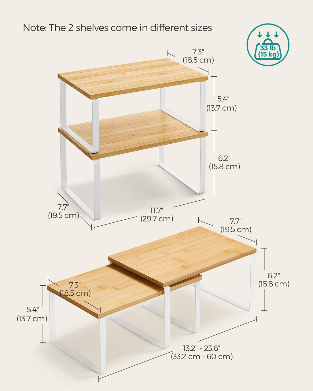 Set of 4 Kitchen Storage Shelf V927115